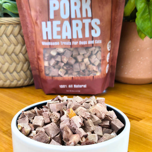 Shepherd Boy Farms Freeze Dried Raw Dog Treats - Pork Heart - 8oz Pouch